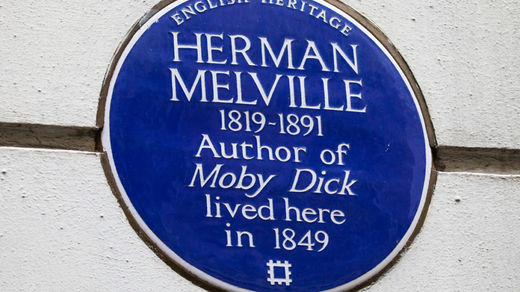 plaque for the author of moby dick