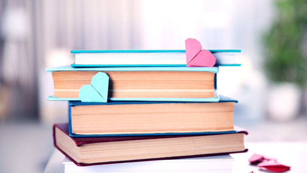 book with hearts